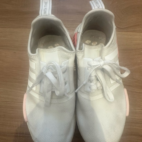 ADIDAS PINK AND WHITE ATHLETIC SHOES SIZE 8 - Picture 3 of 5